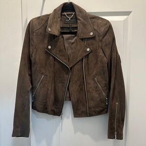 AllSaints Brown Suede Jacket
